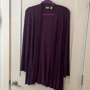 Chico's Purple Cardigan Sweater Soft Open-Front